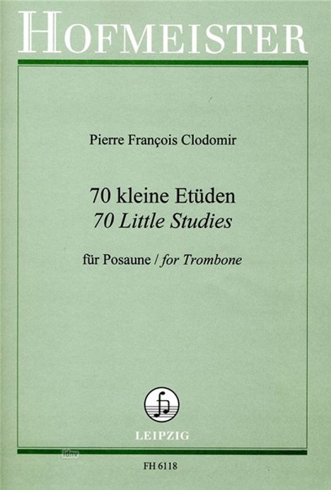 Pierre Francois Clodomir: 70 kleine Etüden für Posaune, Noten