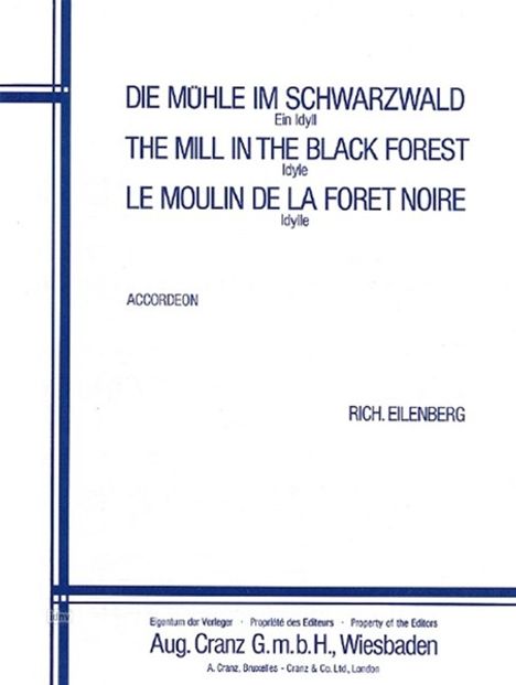 Richard Eilenberg: Die Mühle im Schwarzwald op. 5, Noten