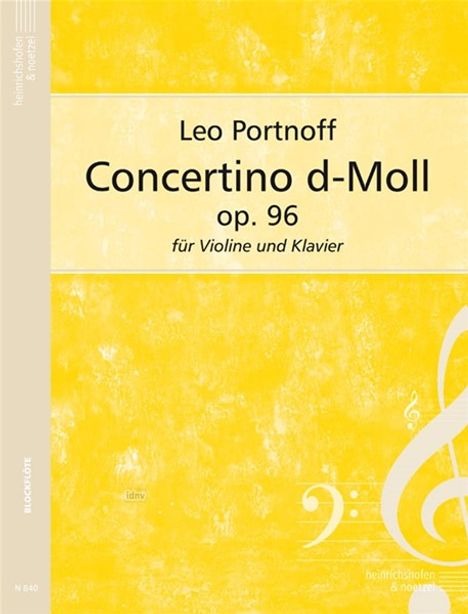 Leo Portnoff: Concertino d-Moll op. 96, Noten