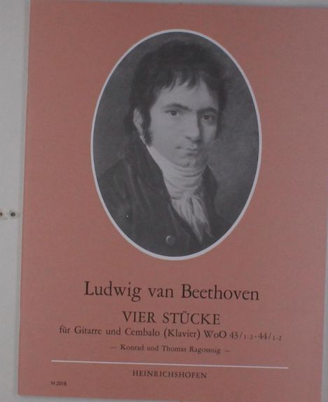 Ludwig van Beethoven: Vier Stücke für Gitarre und Ce, Noten