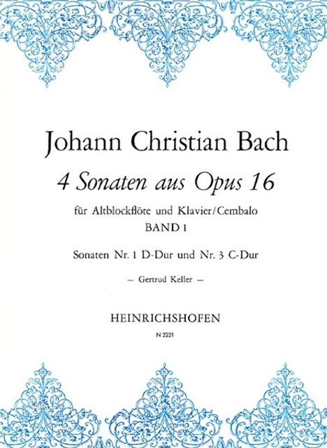 Johann Christian Bach: 4 Sonaten aus op. 16, Noten