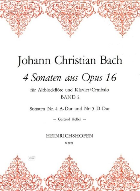 Johann Christian Bach: 4 Sonaten aus Opus 16, Noten