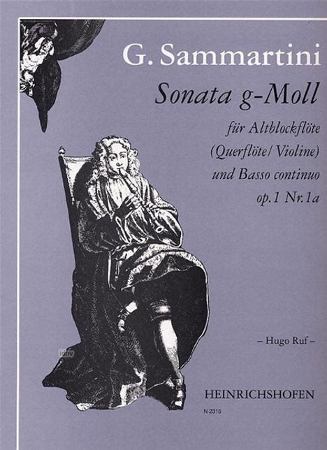 Giuseppe Sammartini: Sonata für Altblockflöte (Quer, Noten