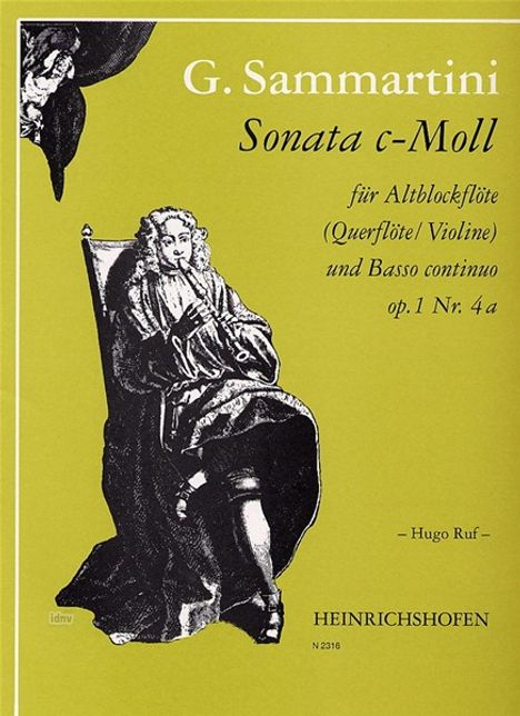 Giovanni Battista Sammartini: Sonata c-Moll op. 1 Nr. 4a, Noten