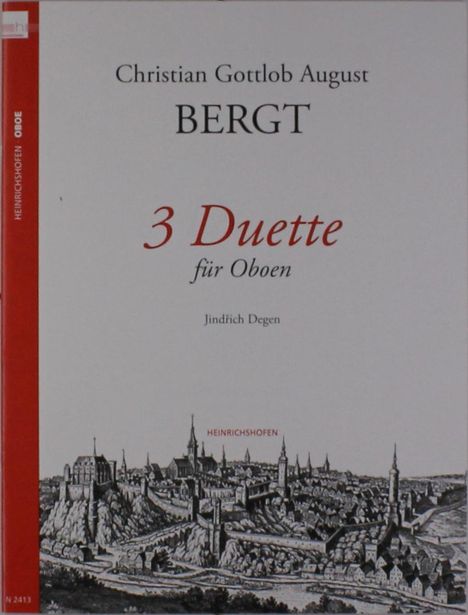 Christian Gottlob August Bergt: 3 Duette für Oboen, Noten