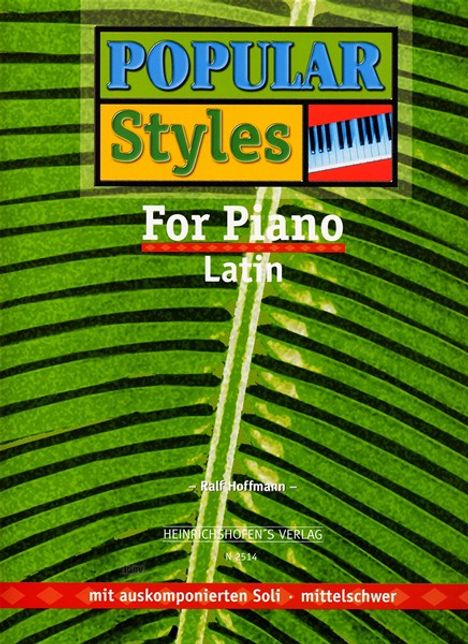 Popular Styles for Piano., Noten