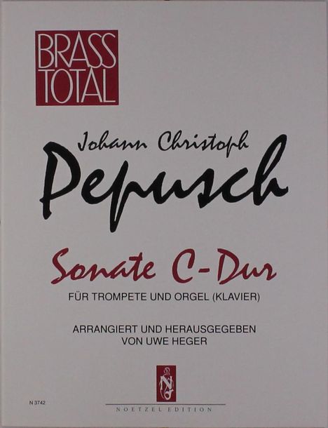 Johann Christoph Pepusch: Sonate für Trompete und Orgel, Noten