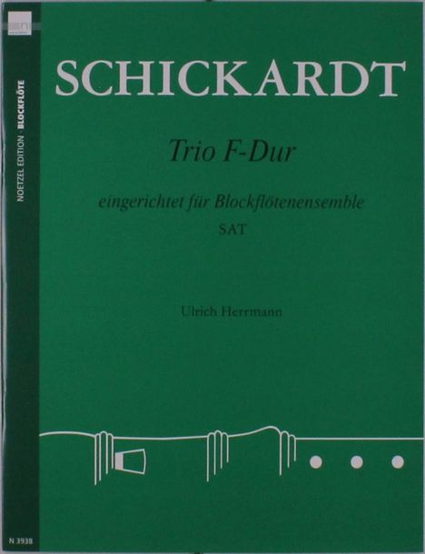 Johann Christian Schickhardt: Trio F-Dur, Noten