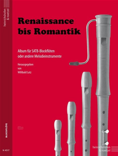 Renaissance bis Romantik, für 4 Blockflöten, Noten