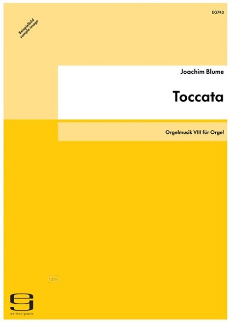 Joachim Blume: Toccata für Orgel (2000), Noten