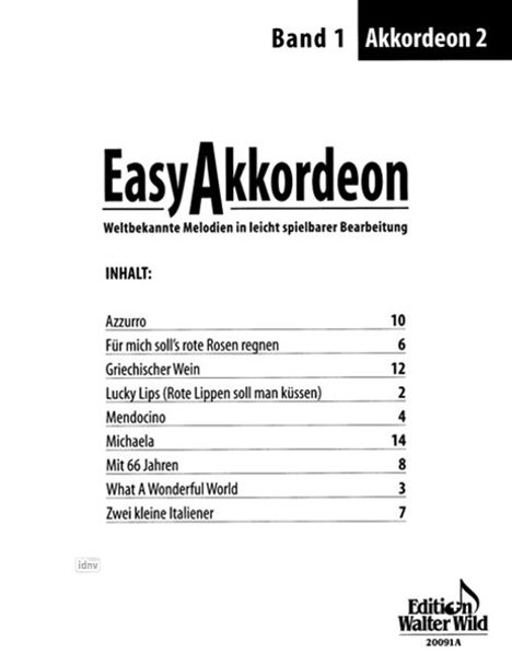 Nelly Leuzinger: Akkordeon 2, Noten