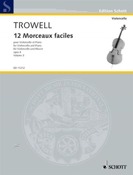 Arnold Trowell: 12 Morceaux faciles op. 4, Noten