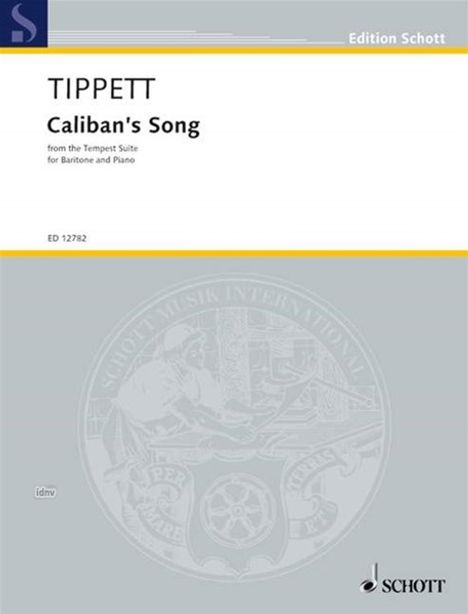 Michael Tippett: Caliban's Song, Noten