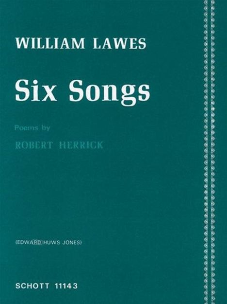 William Lawes: Six Songs, Noten