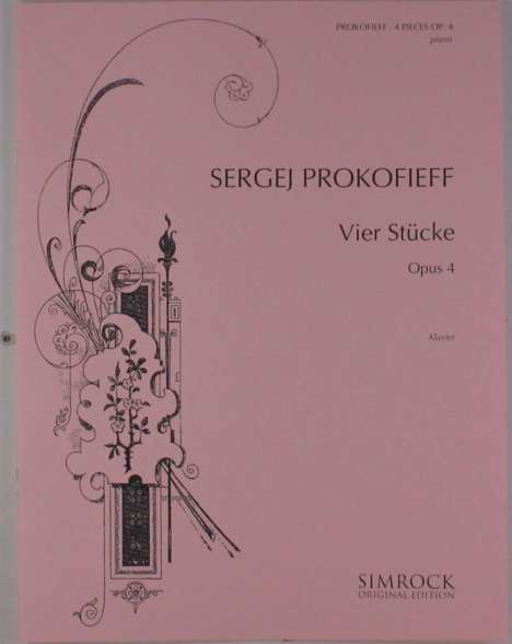 Sergej Prokofjew: Prokofjew,S. /Bea:Fr:Vier Stücke op.4 /Klav /GH, Noten