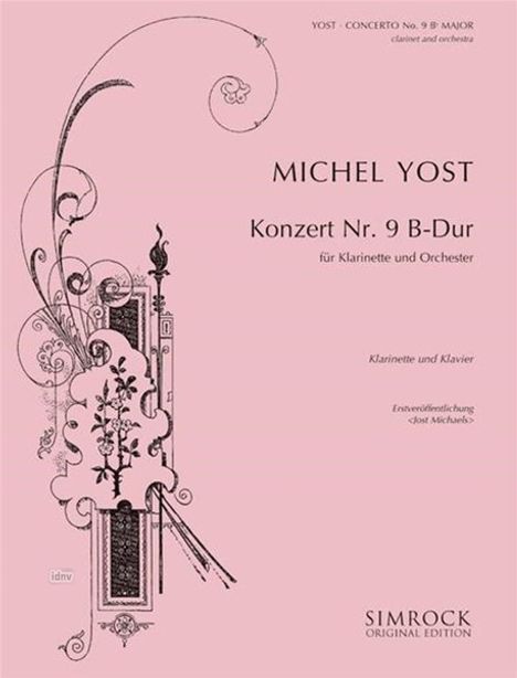 Michel Yost: Konzert Nr. 9 B-Dur, Noten