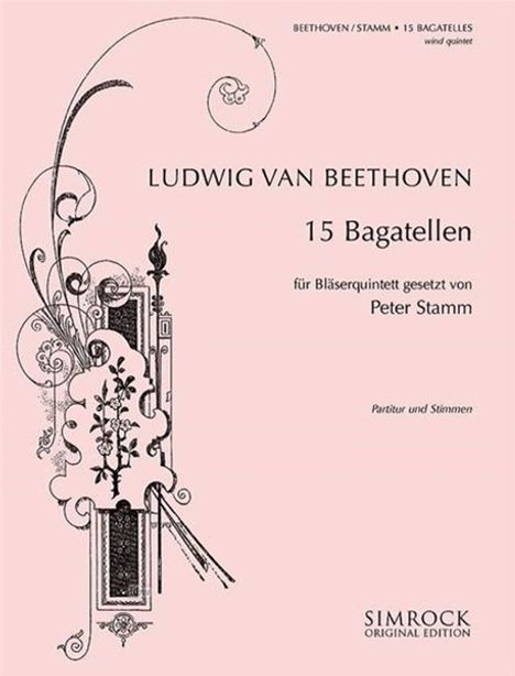 Ludwig van Beethoven: 15 Bagatellen, Noten