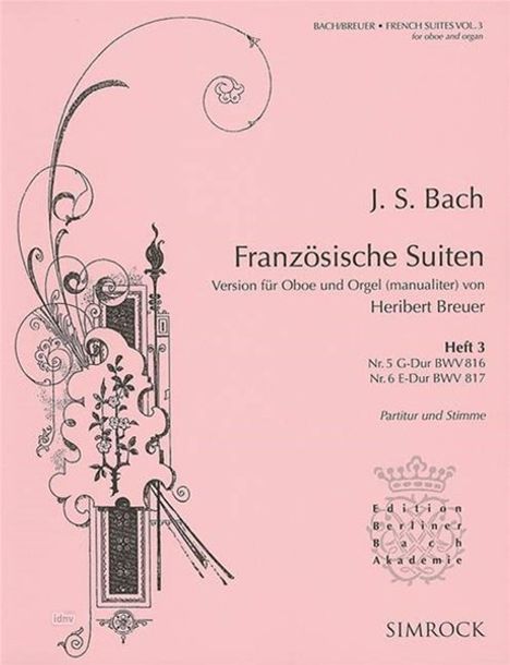 Johann Sebastian Bach: Französische Suiten, Noten