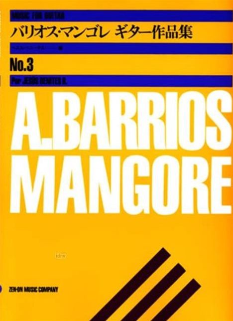 Agustin Barrios Mangore: Music album for Guitar Vol.3, Noten