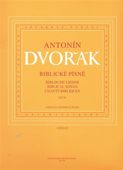 Antonin Dvorak: Biblische Lieder op. 99, Noten