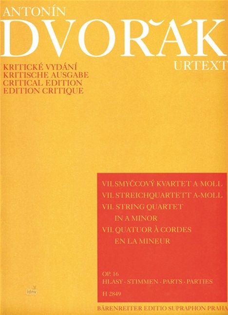 Antonin Dvorak: Streichquartett Nr. 7 a-Moll o, Noten