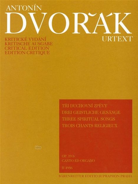 Antonin Dvorak: Drei geistliche Gesange op. 19, Noten