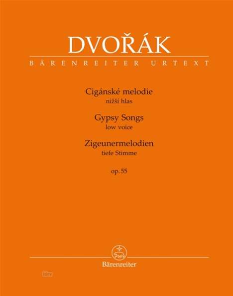Antonin Dvorak: Zigeunermelodien op. 55, Noten