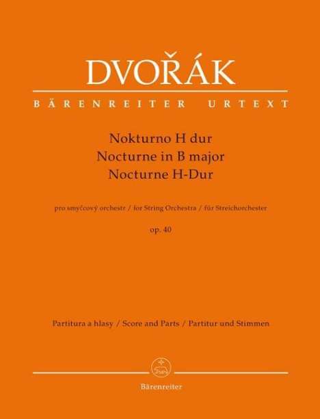 Antonín Dvorák: Dvorák, A: Nocturne H-Dur op. 40, Buch