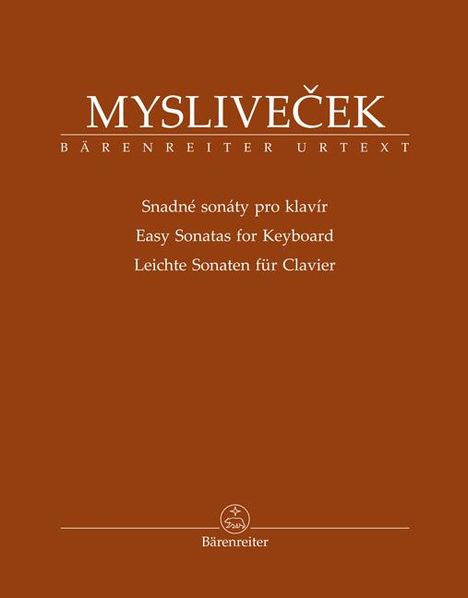 Josef Myslivecek: Leichte Sonaten für Klavier, Buch