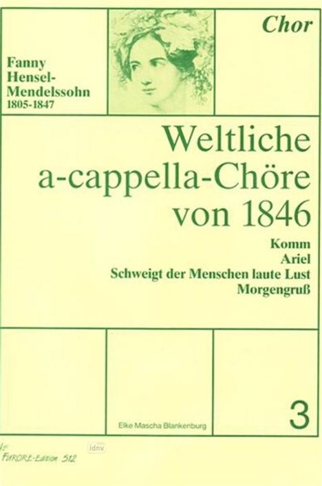 Weltliche a-capella-Chöre von, Noten