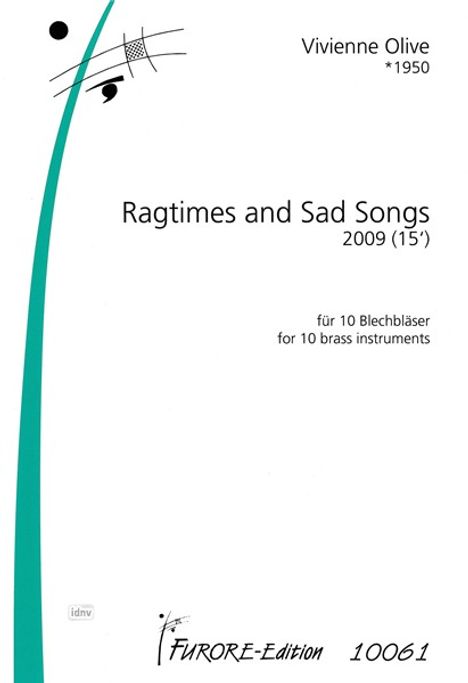 Vivienne Olive: Ragtimes and Sad Songs, Noten