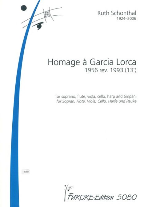 Ruth Schonthal: Homage a Garcia Lorca, Noten