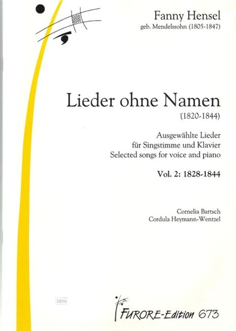 Fanny Mendelssohn-Hensel: Lieder ohne Namen Vol. 2: 1828, Noten