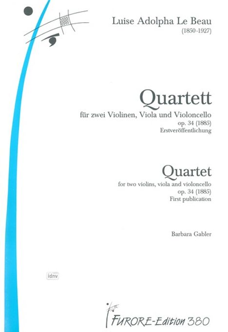 Luise Adolpha le Beau: Streichquartett, Noten