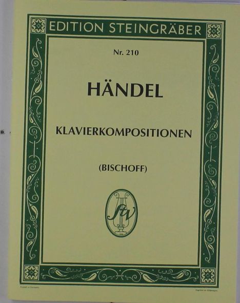 Georg Friedrich Händel: Ausgewählte Klavierkompositionen, Noten