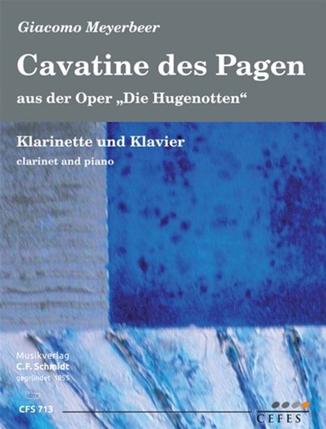 Giacomo Meyerbeer: Cavatine des Pagen aus der Oper "Die Hugenotten", Noten