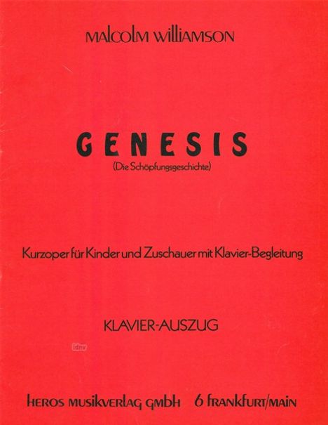 Genesis, Noten