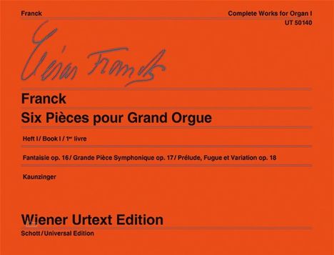 Cesar Franck: Franck,C.           :Sämtliche Orge... /E /ORG /BR, Noten