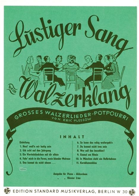 Lustiger Sang beim Walzerklang, Noten