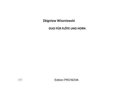 Zbigniew Wiszniewski: Duo für Flöte und Horn, Noten