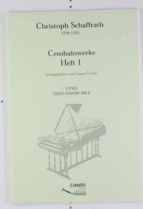 Christoph Schaffrath: Cembalowerke 1, Noten