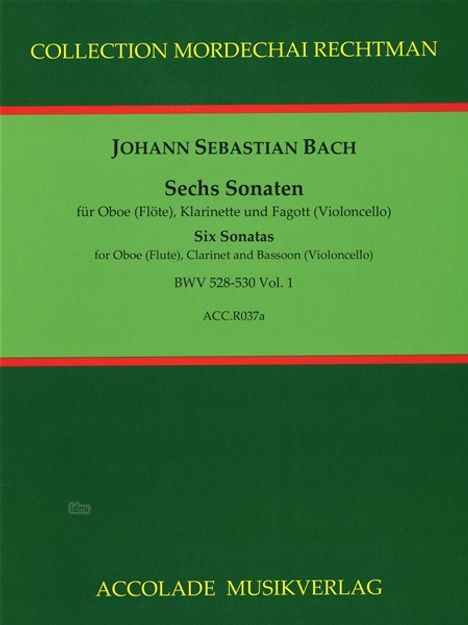 Johann Sebastian Bach: 6 Triosonaten BWV 525-530, Noten