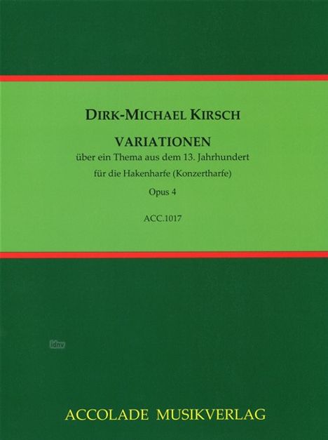 Dirk Michael Kirsch: Variationen über ein Thema aus, Noten