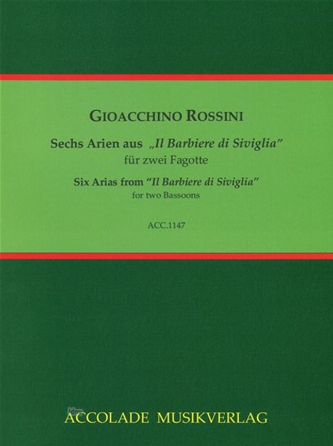 Gioacchino Rossini: 6 Arien aus "Il Barbiere di Si, Noten