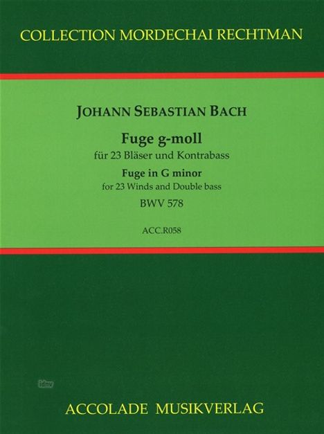 Johann Sebastian Bach: Fuge g-Moll BWV 578, Noten