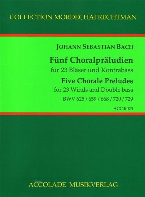 Johann Sebastian Bach: 4 Choralvorspiele, Noten