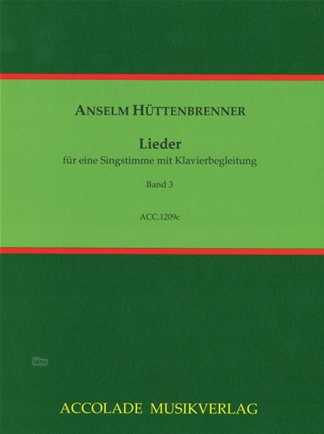 Anselm Hüttenbrenner: Lieder Band 3, Noten