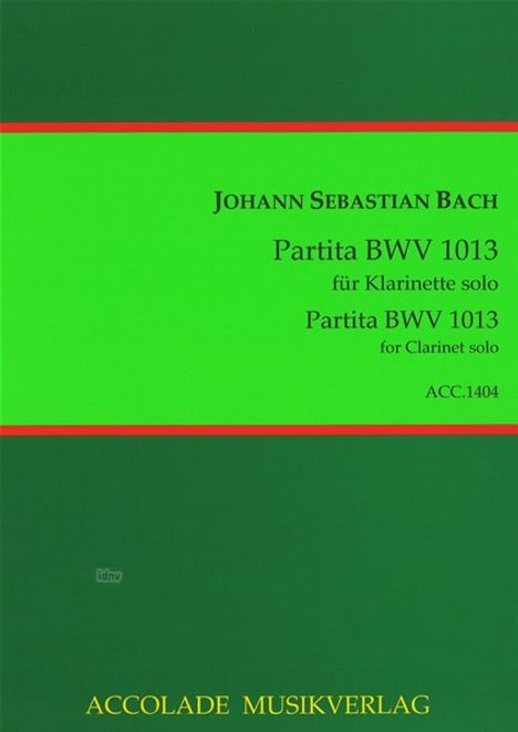 Johann Sebastian Bach: Partita d-moll BWV 1013 für Klarinette solo BWV 1013, Noten