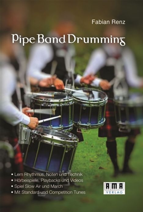 Fabian Renz: Pipe Band Drumming, Noten