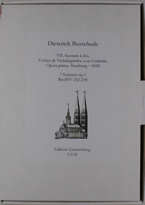 Dieterich Buxtehude: VII. Suonate à doi, Violino & Violadagamba, con Cembalo, Opera prima, Noten